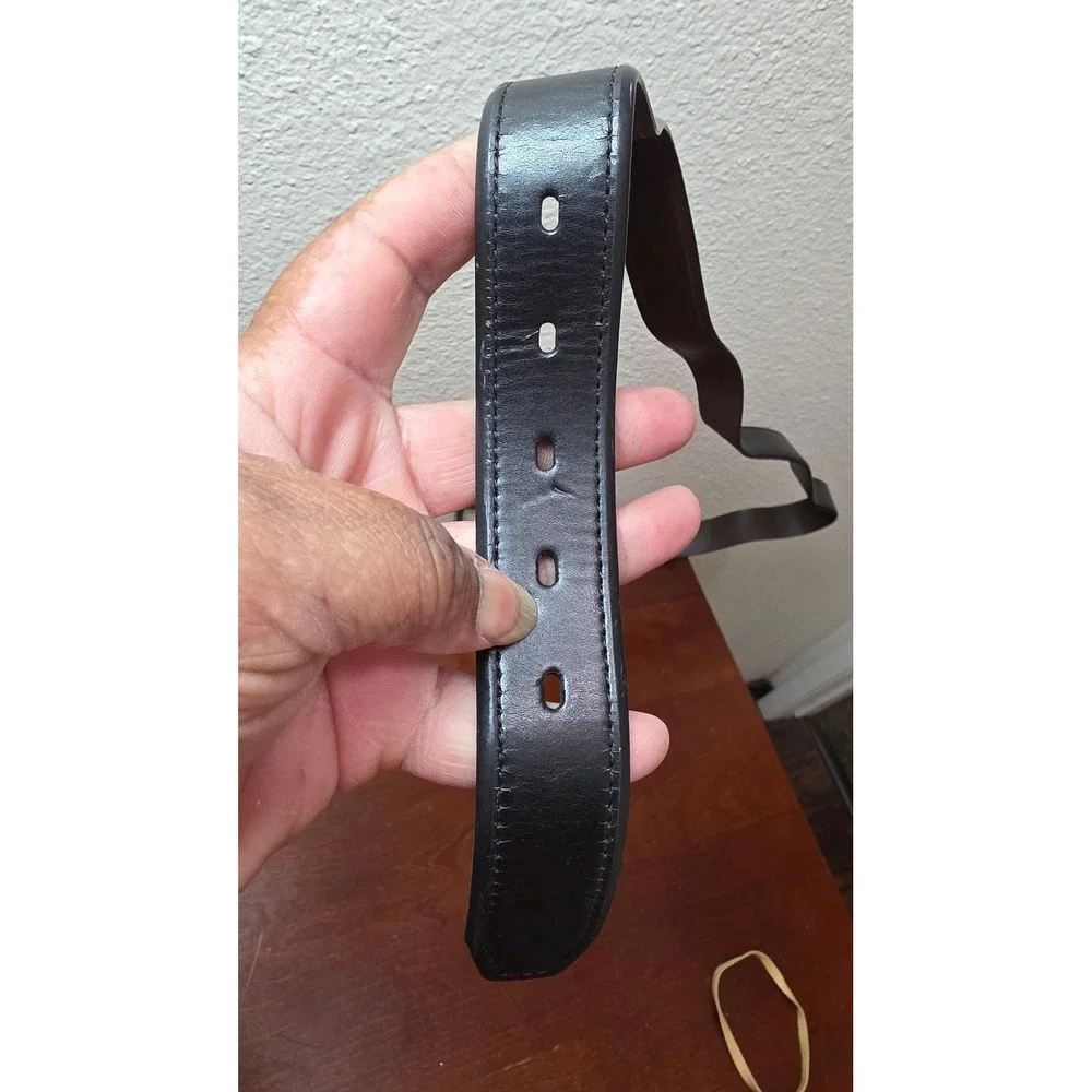 Columbia Reversible Leather Belt Mens 38 Black Brown Swivel Buckle 11CO02J4